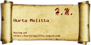 Hurta Melitta névjegykártya